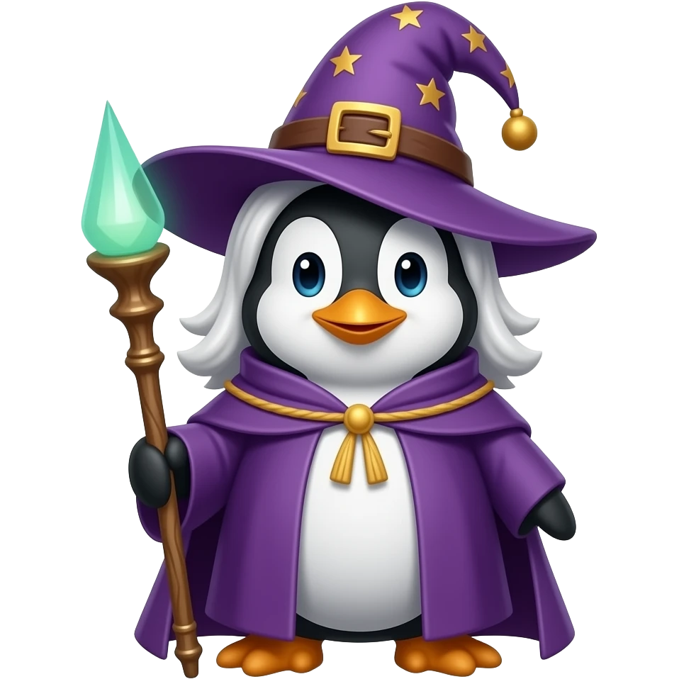 Penguin Wizard emoji