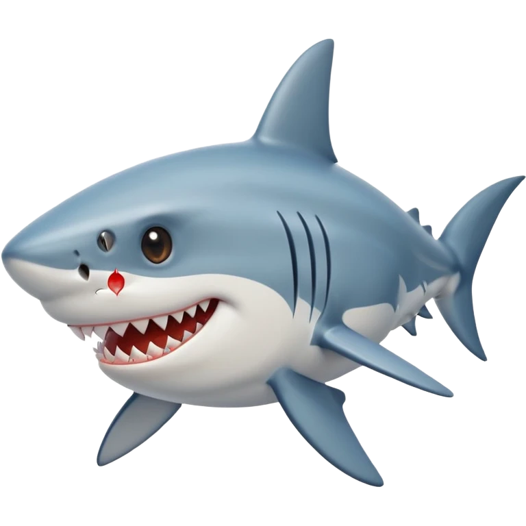 Shark with big hearts in the eyes emoji