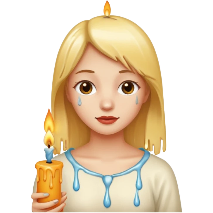 فتاة تحمل شمعة  emoji