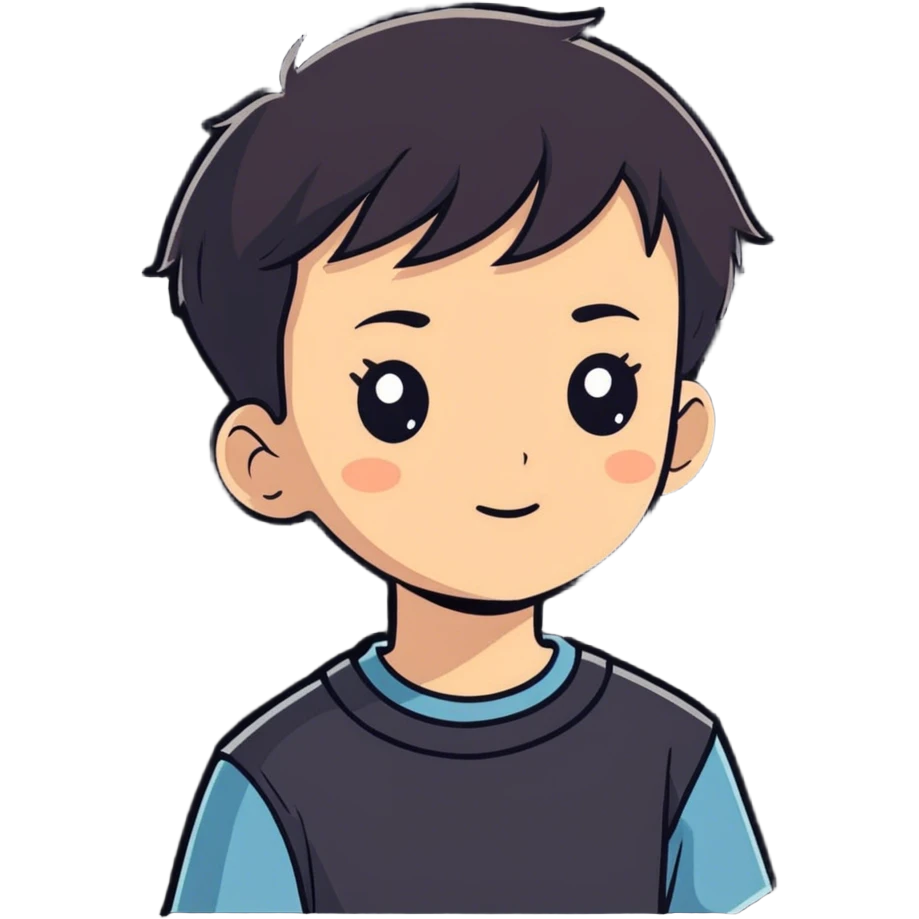 realistic portrait of a boy emoji