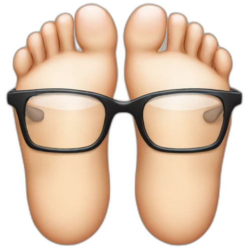 left toenail with glasses emoji