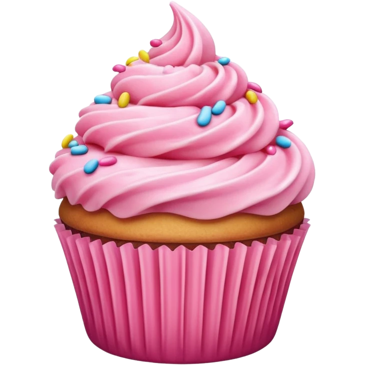 Cupcake with pink icing emoji