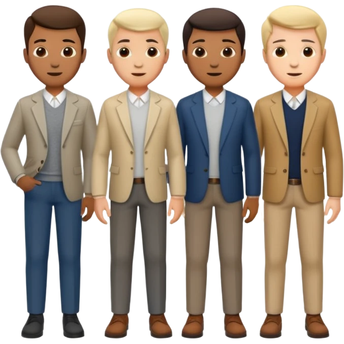 group men wearing  smart casual emoji