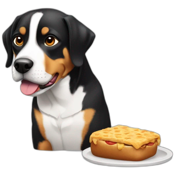 Entlebucher zennenhund eating emoji