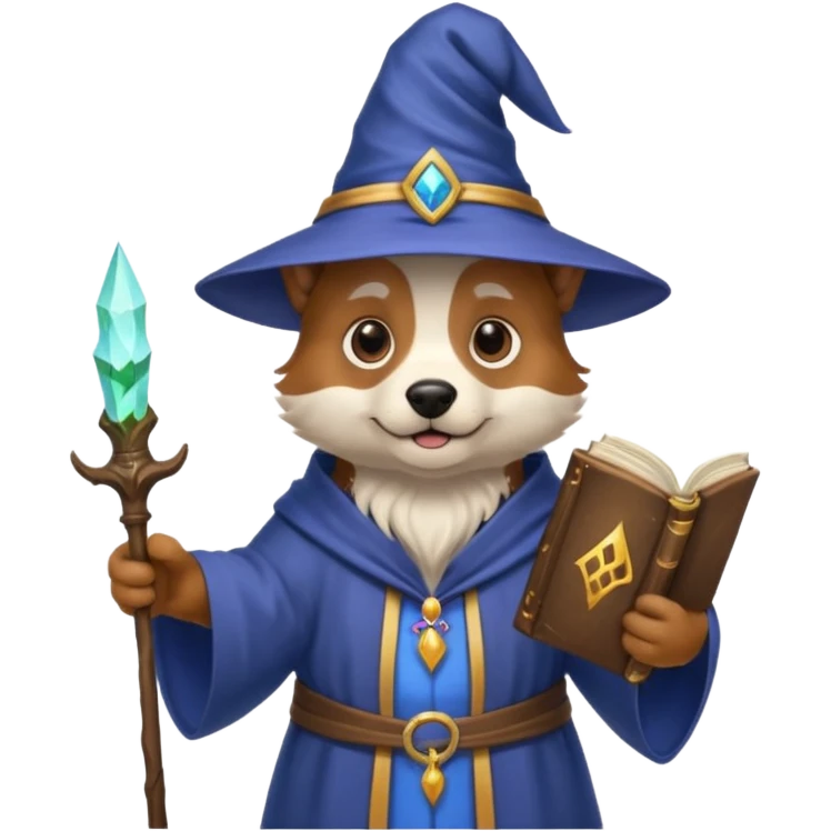 Dog wizard emoji