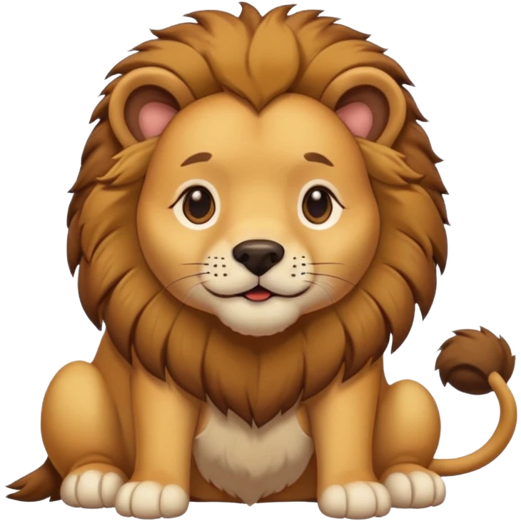 un perro con un león al lado  emoji
