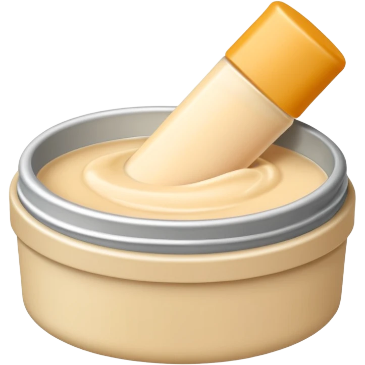 Beige tub of lip balm emoji