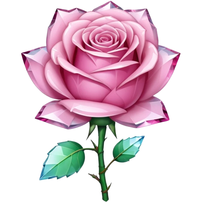 Rose made out of broken crystal  emoji