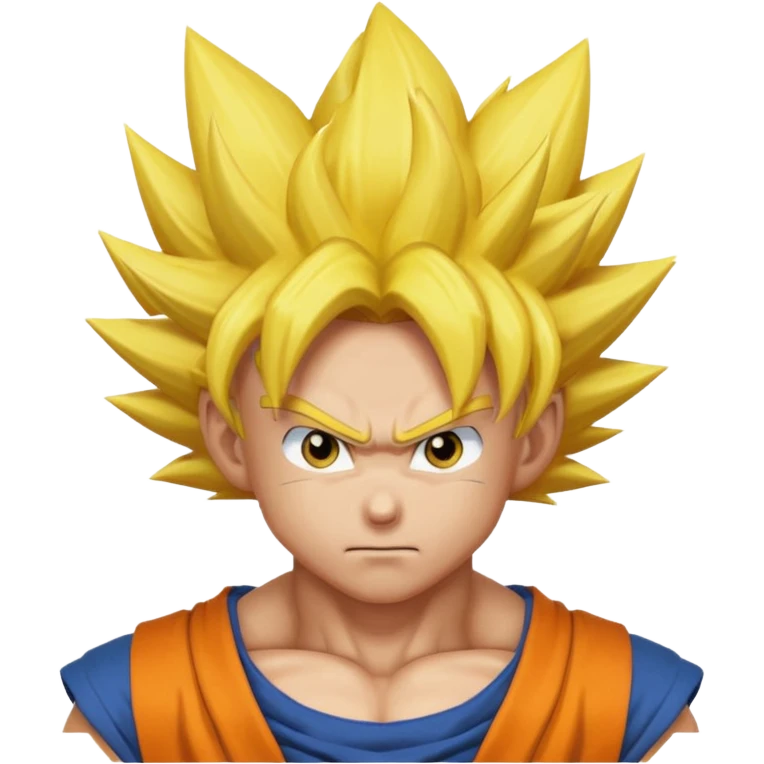 Goku's transformation with yellow hair emoji emoji