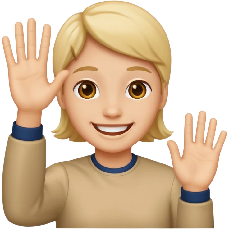 Person waving emoji