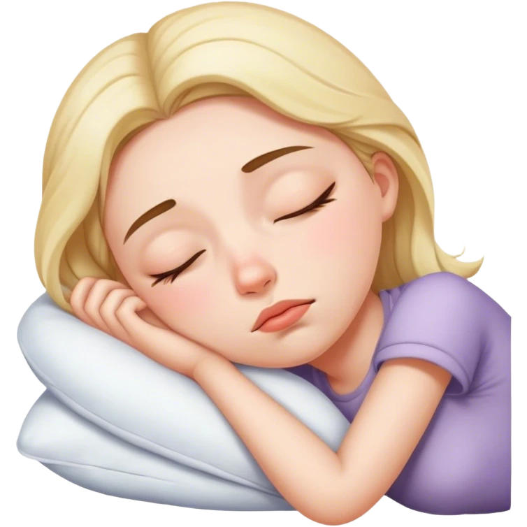 sleepy girl ved emoji