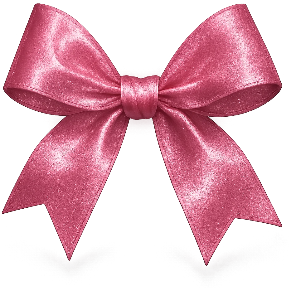 pink bow, glamorous and stylish emoji