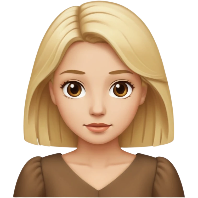 Blonde hair with brown dreas emoji