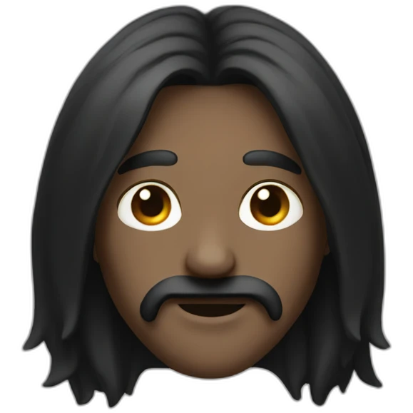 guys with long nose and long black hair emoji