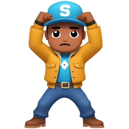 El primo brawl stars doing dab emoji