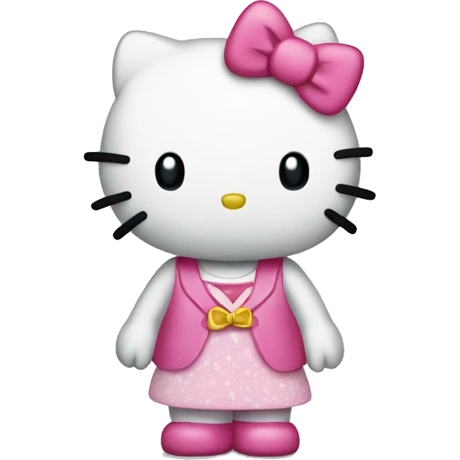 Hello kitty standing  emoji