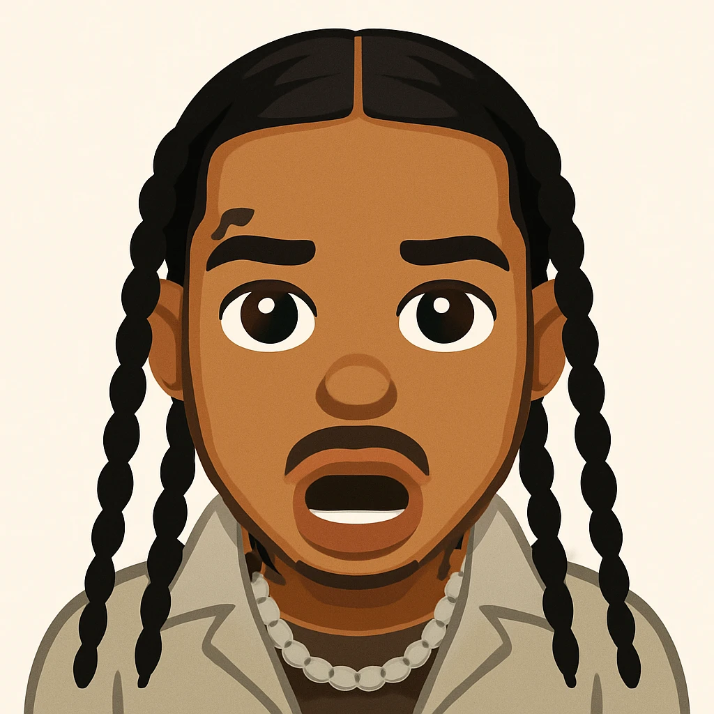 Convert this photo into an emoji using the general model. Keep the likeness and features of the original person, including the same hairstyle, facial expression, and overall look as in the photo. emoji