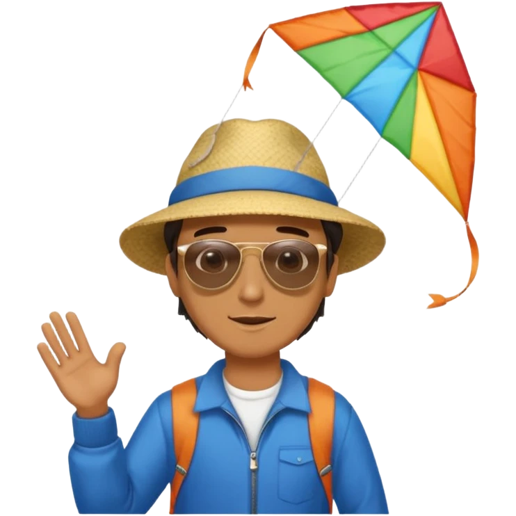 man with kite,Kite Flyers, big kite. emoji