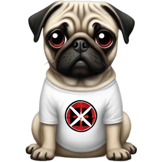 Pug wearing Dead Kennedys T Shirt  emoji