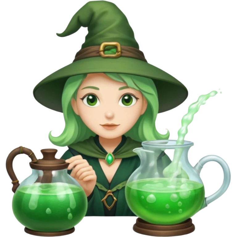 green witch cooking potion emoji