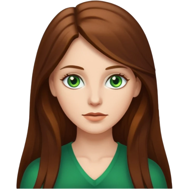 WHITE WOMAN LONG BROWN HAIR emoji