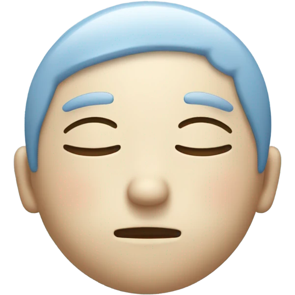 blue sleepy face emoji