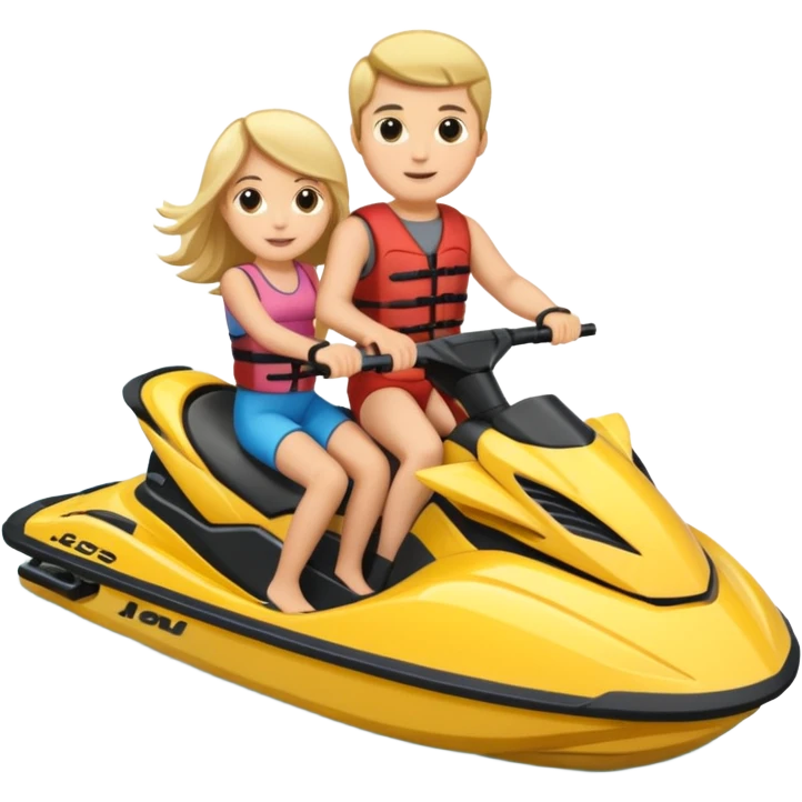 Jet ski with families and friends a lot emoji