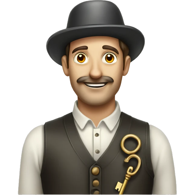 Victorian era worker locksmith man emoji