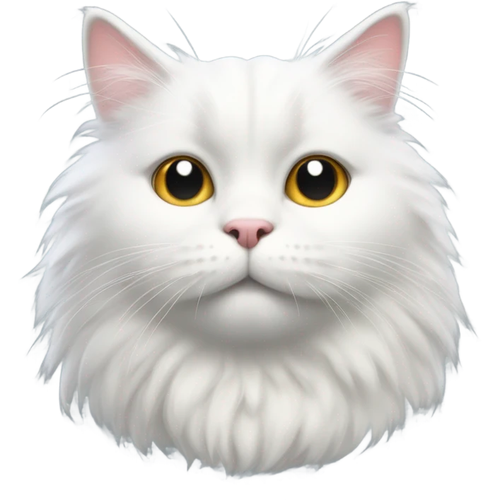 Fluffy white cat emoji