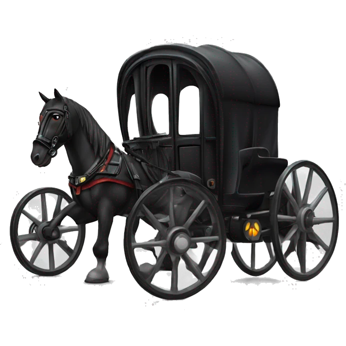 Evil Darth Vader’s 2 horse drawn 4 wheeled coach  emoji