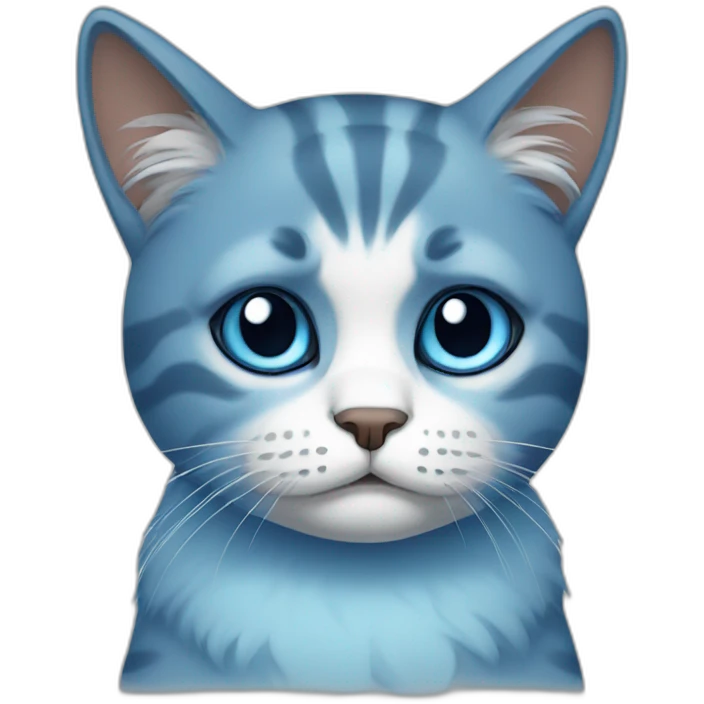 Cat BLUE and sad emoji