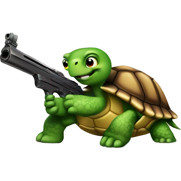 Turtle with gun  emoji