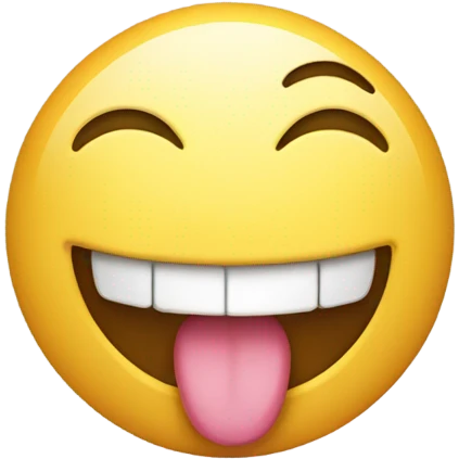 Laughing tongue out emoji