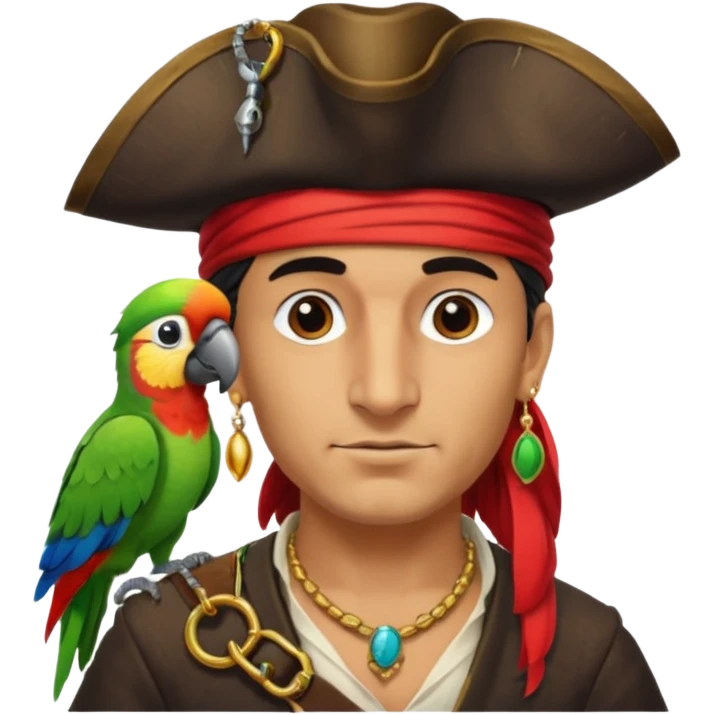 pirate and parrot emoji