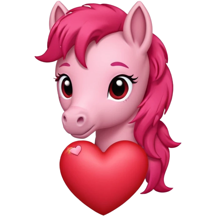 pony in love emoji