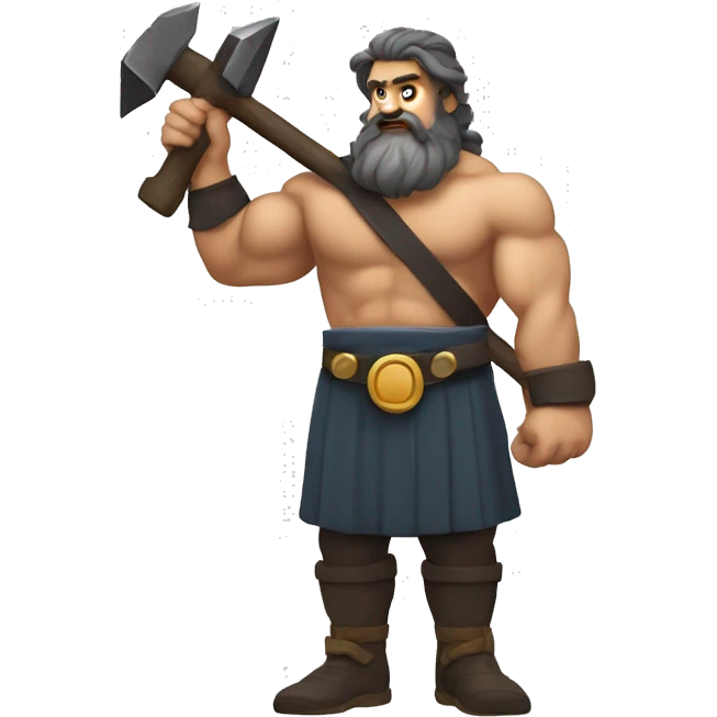 Hephaestus with hammer and anvil emoji
