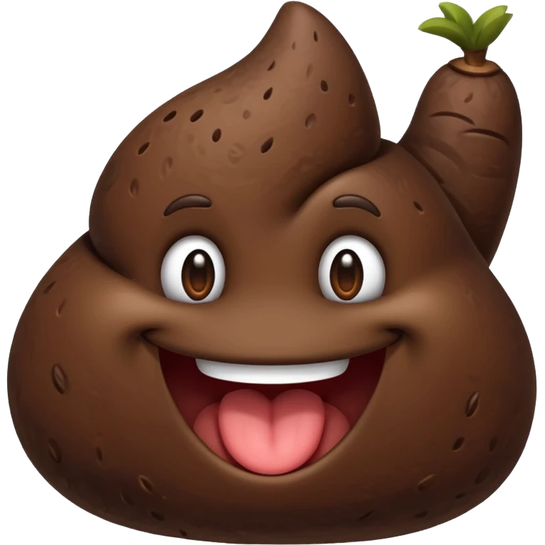 poo with grin and massive penis emoji