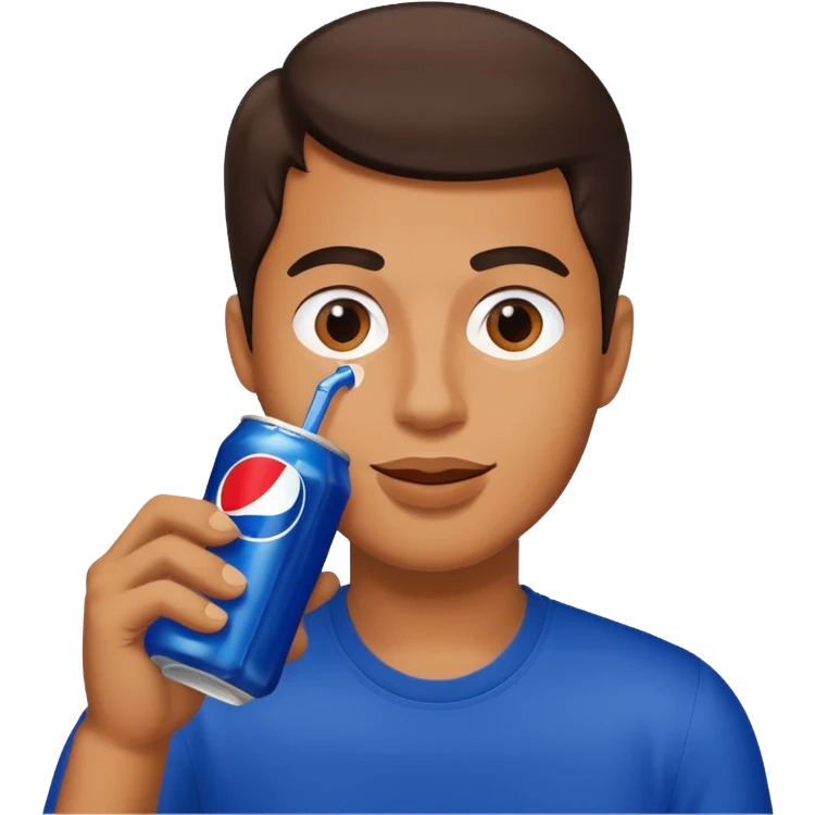 Guy drinks pepsi emoji
