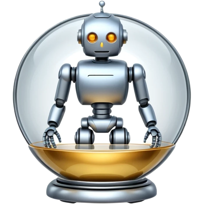 robot in a glass bowl emoji