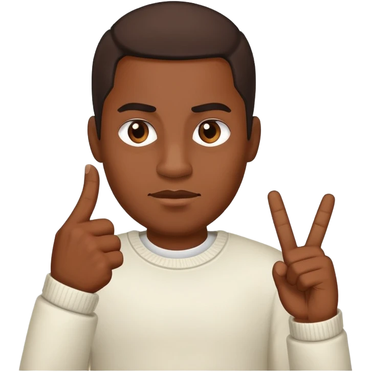 Black man middle finger emoji