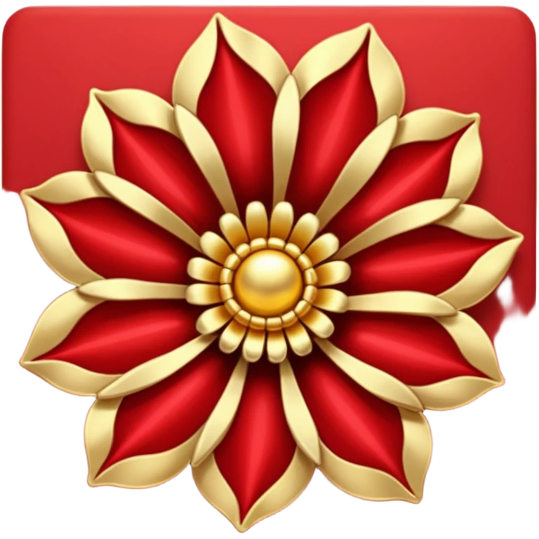 Red gold flover emoji