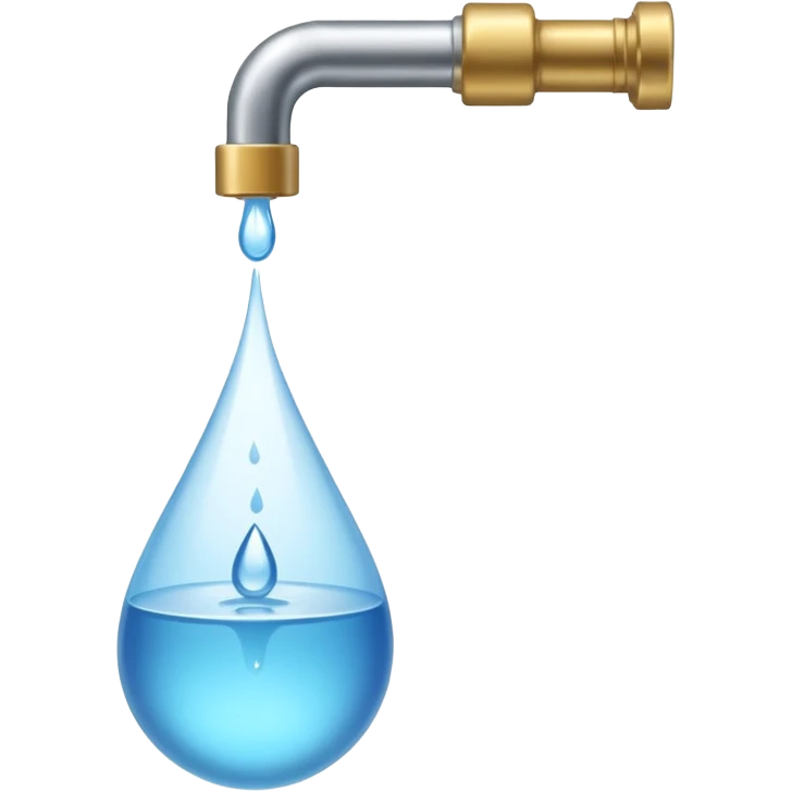 water flows from the tap emoji
