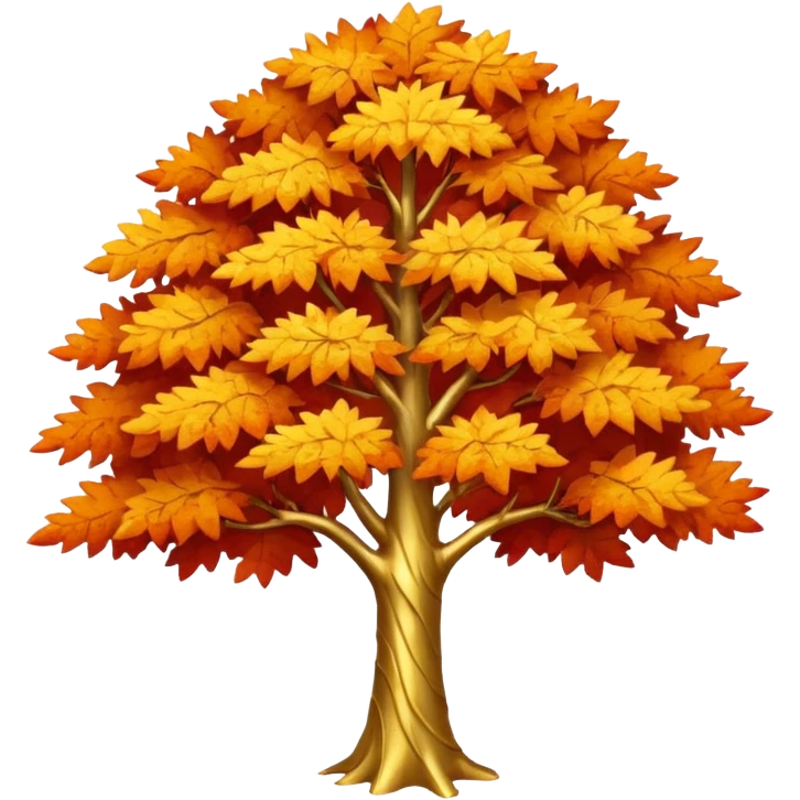 Golden tree emoji
