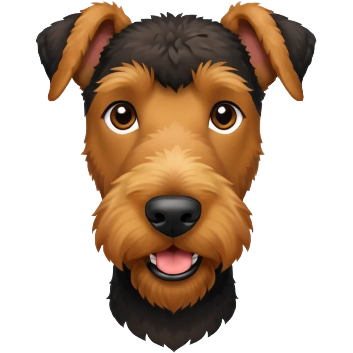 Airedale Terrier dog, Skin Health emoji