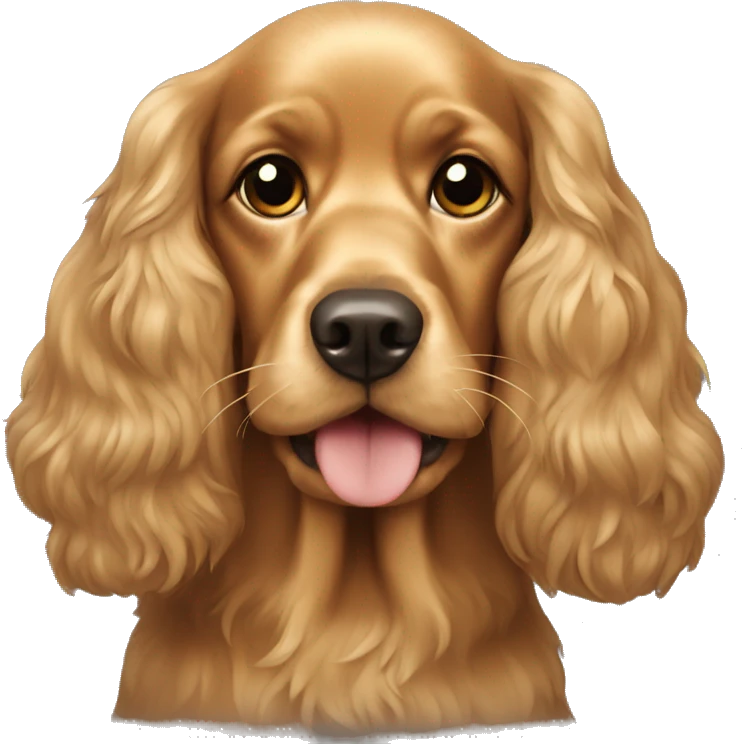 Golden cocker spaniel emoji