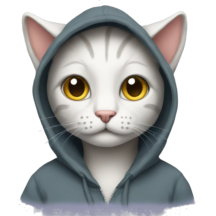 Cat with hoodie emoji