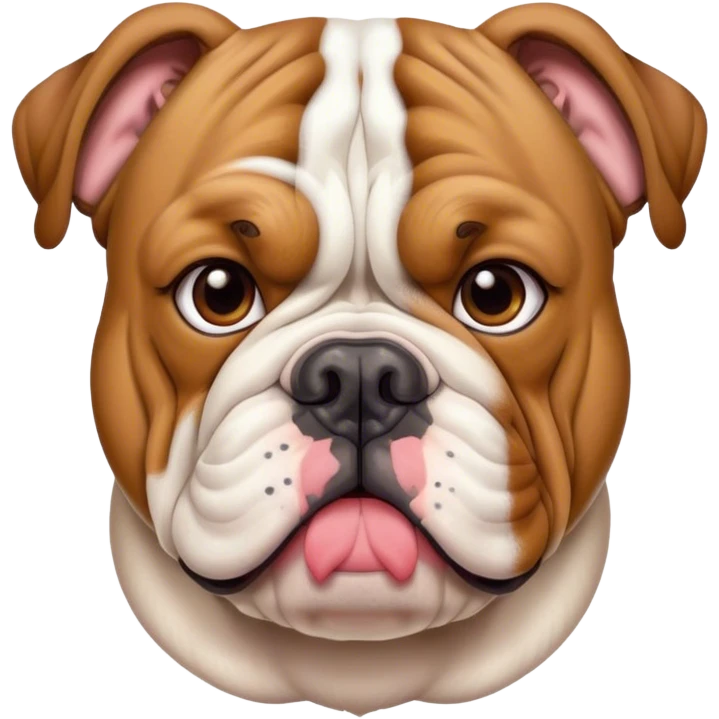 English bulldog with Donald Trump  emoji