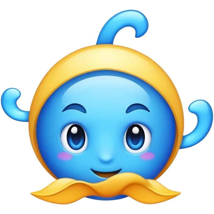 Blue  emoji