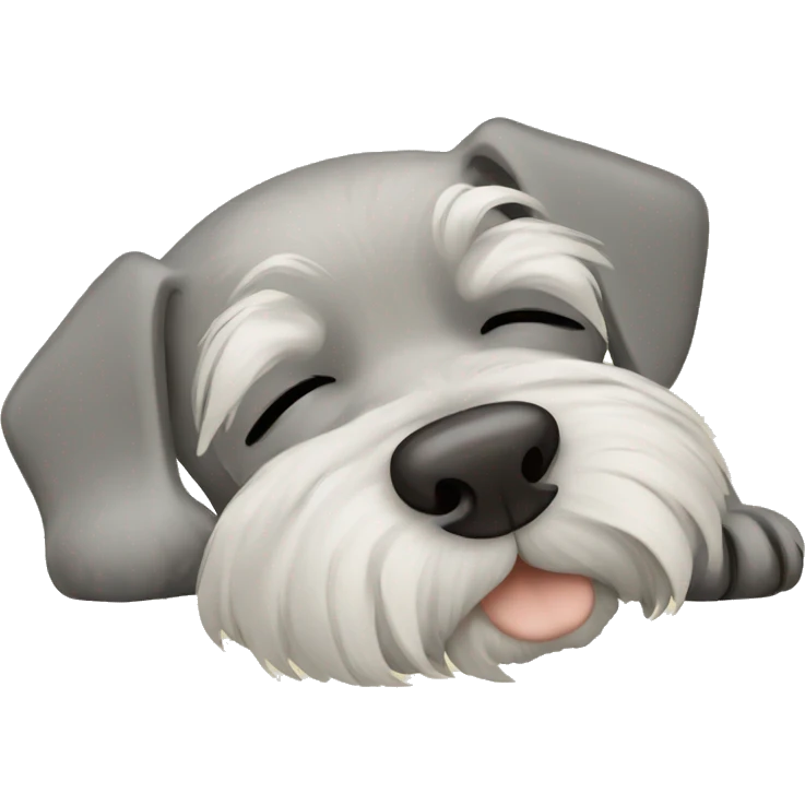 Blonde Schnauzer sleeping emoji