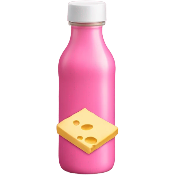 One pink hot and cheese sauce bottle emoji